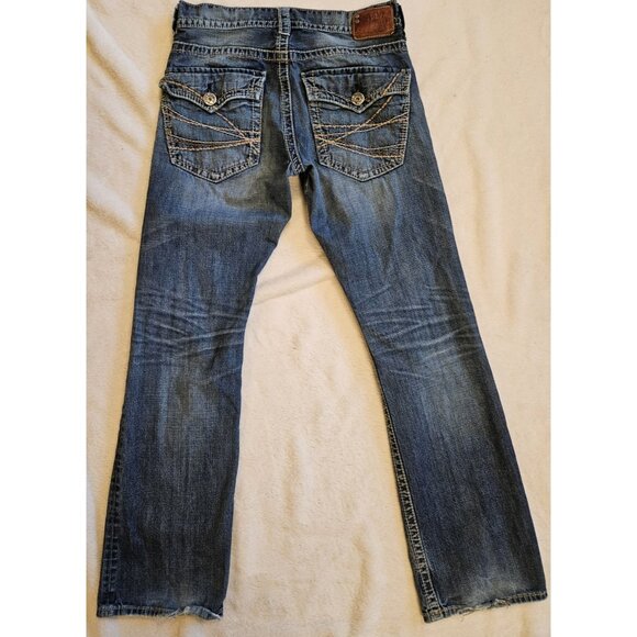 Silver Jeans Zac Relaxed Fit Straight Leg Jeans Mens Size 31x34 Rear Flap Pocket - Picture 8 of 14